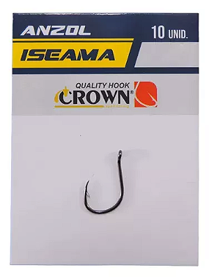 Anzol Iseama Sure Black - Cartela C/ 10 - Vários Tamanhos - Crown