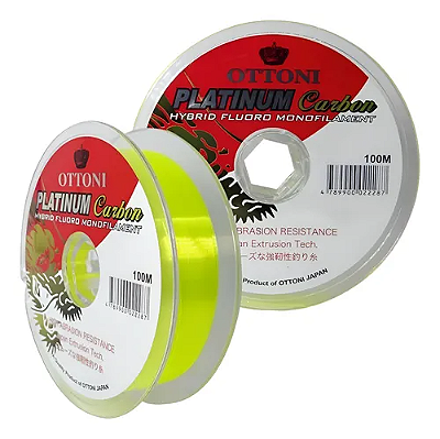 Linha Fluorcarbon Ottoni Platinum Carbon Amarela 100m