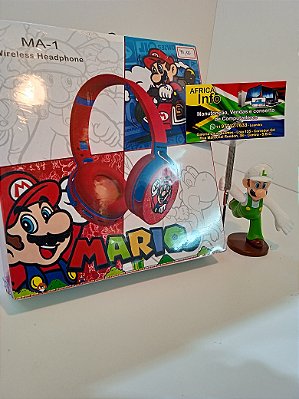 Fone Headset sem Fio Bluetooth Super Mario MA-1