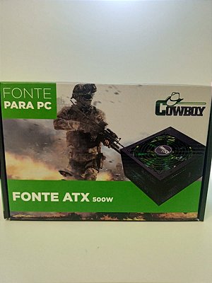 Fonte Pc Gamer Atx 500 Watts Potente Cowboy