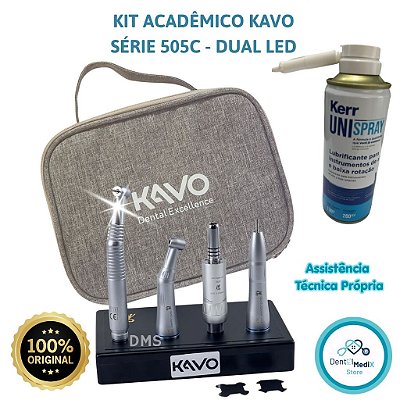 KIT ACADEMICO ODONTOLOGICO KAVO SÉRIE 636 CP LED + BOLSA E SPRAY KERR
