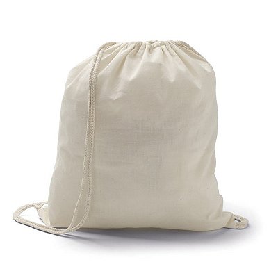SACOLA ALGODÃO TIPO MOCHILA