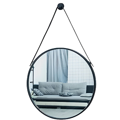 Espelho Lavabo Escandinavo 60cm suporte Pino