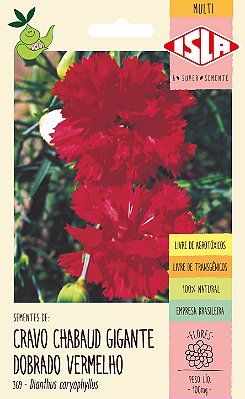CRAVO CHABAUD GIGANTE DOBRADO VERMELHO - Sementes