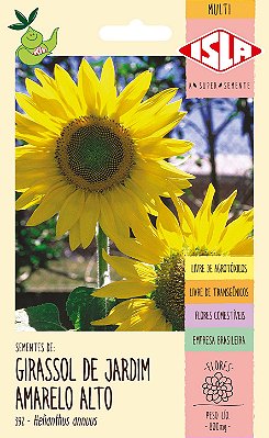 GIRASSOL DE JARDIM AMARELO ALTO - Sementes