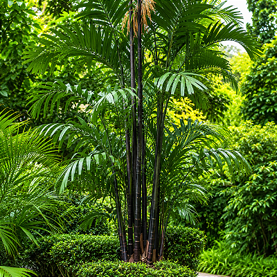 PALMEIRA LACA NEGRA (Hydriastele kasesa) - Muda com 1,30m a 1,50m