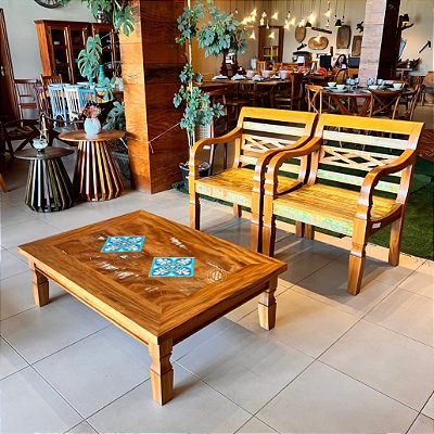 Mesa de Centro Fazenda com Ladrilhos