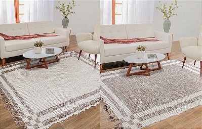Tapete Sala Quarto Lavavel Algodão Confy 80x150 Bege