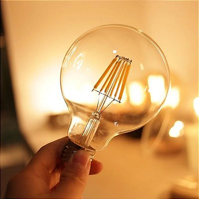 Lâmpada de Led G80 2400k E27 Bivolt