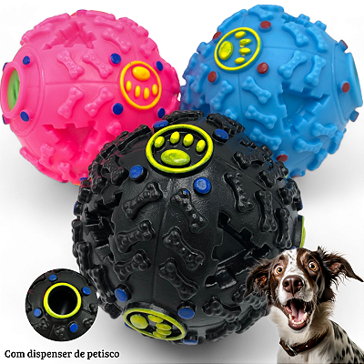 Bola PET c/ Depósito p/ Ração 10cm com Som