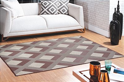 Tapete Sala Escritório Sisal 2,00x2,50 Antiderrapante Marrom S497