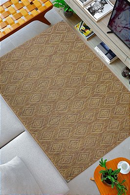 Tapete Sisal Sala e Quarto 1,50m x 2,00m Sisllê Terracota S577