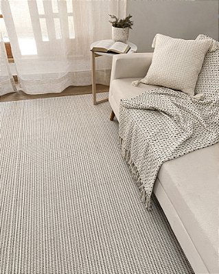 Tapete Sala Quarto Lavavel Luxo Antiderrapante 140x200 Cru CIPÓ