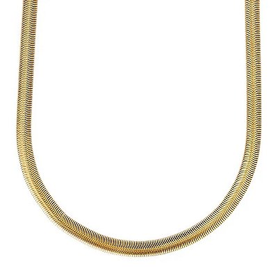 Colar snake maleável banhado a ouro 18k