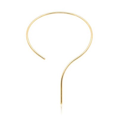 Colar choker orgânica banhada a ouro 18k