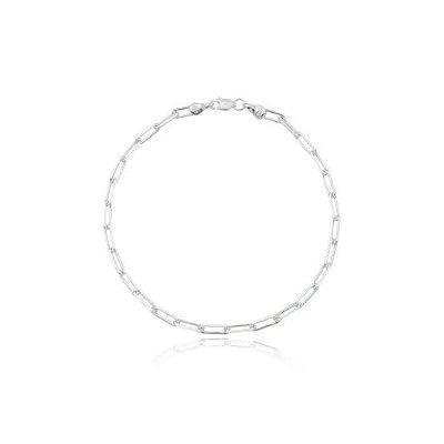 Pulseira corrente elos Lia banhada a ródio