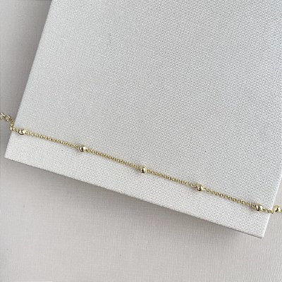 Pulseira esferas banhada a ouro 18k