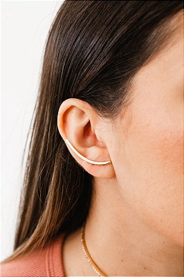 Brinco ear cuff fio banhado a ouro 18k