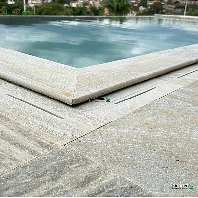 Borda Boleada Calibrada para Piscinas em Pedra São Tomé  - Metro Linear | Comprar