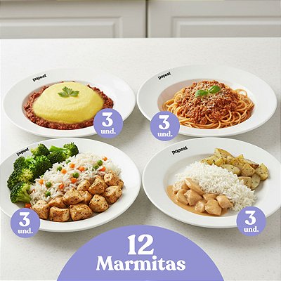 Almoço Prático | 12 Marmitas | 300g