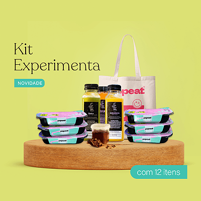 Kit Experimenta! | 09 Marmitas + 03 Sucos + Brinde