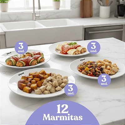 Kit Low Carb | 12 Marmitas