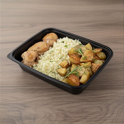 Sobrecoxa Grelhada com Arroz de Couve-flor e Batata Assada | 300g | PGM : 1_un