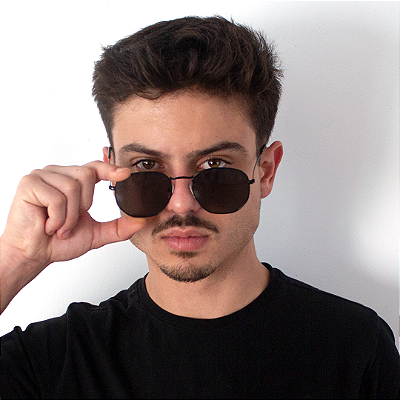 Óculos de Sol Vison Eyewear Gênova Preto – Aviador Hexagonal: Um Clássico com Toque Moderno!