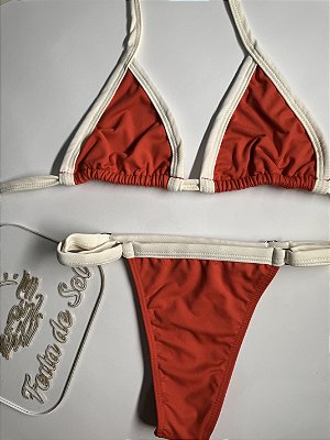 Conjunto Marquinha Bicolor Vermelho Melancia