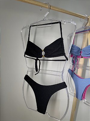 Conjunto Argola Preto