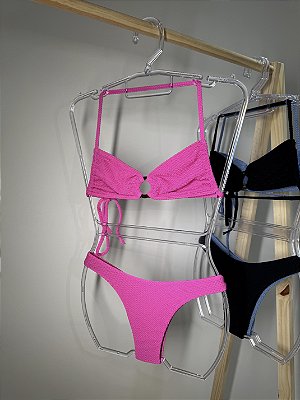 Conjunto Argola Rosa