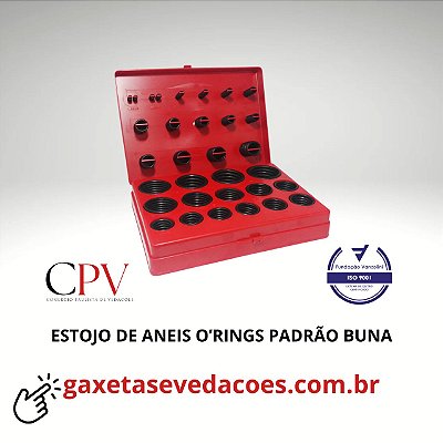 Estojo de Aneis o'rings em Buna ou Viton