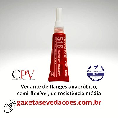 Adesivo anaeróbico para vedação de flange Loctite 518 de média resistência