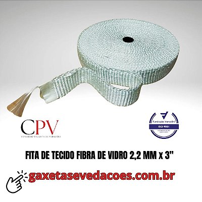Fita de Tecido Fibra de Vidro largura 3" x 2,2 mm de espessura