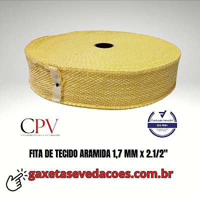 Fita de Tecido Aramida largura 2 1/2" x 1,7 mm de espessura