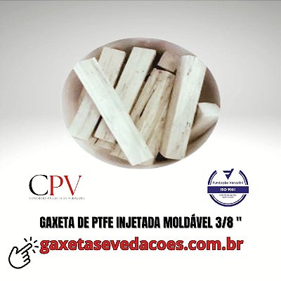 Gaxeta Moldável injetável de PTFE puro 3/8 "