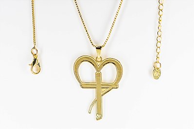Corrente com pingente Ouro 18k - Mulheres de Fé