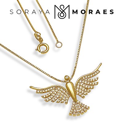 Colar com Pingente Espírito Santo Banhado Ouro 18k