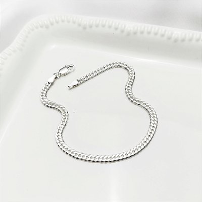 Pulseira Prata Grume Dupla
