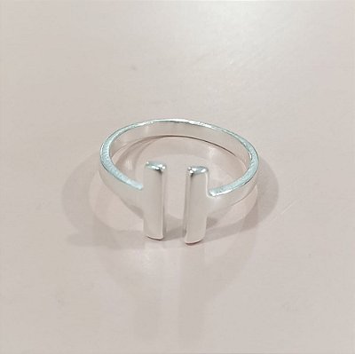 Anel T Regulável - Prata