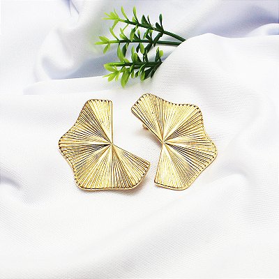 Brinco Leque - Ouro 18k