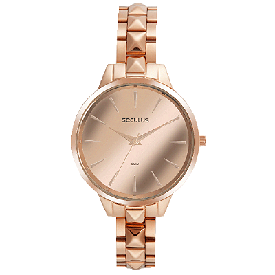 Relógio Seculus Feminino Espelhado Rosê