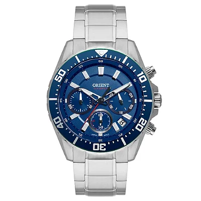 Relógio Orient Solartech Masculino Azul Cronógrafo