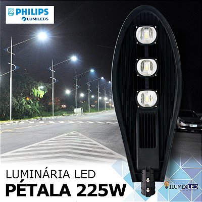 Luminária LED Pétala para Poste 225w | Bivolt | IP66 | 31.500Lm | Branco Frio 6.500k | LINHA PREMIUM