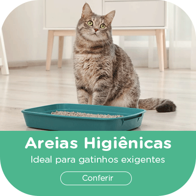 Mini banner areias higiênicas