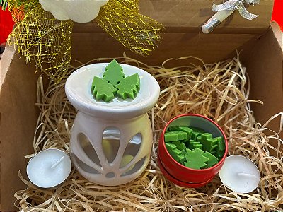 Kit Natalino 2 - Wax Melts Pinheirinho (lata decorada) - 30g