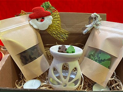 Kit Natalino 3 - Mix Wax Melts - Biscoito/Pinheirinho - 30g/cada