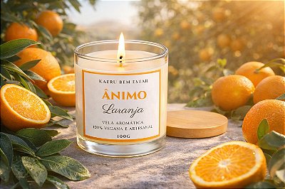 Vela Aromática "Ânimo" - Laranja - 100g