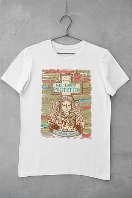 Camiseta Feminina de Algodão Estampada São Miguel Arcanjo