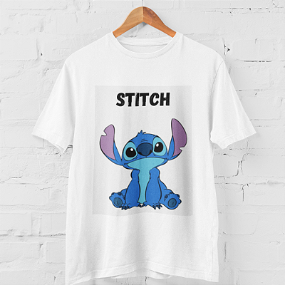 Camiseta Feminina de Algodão Estampada Lilo e Stitch